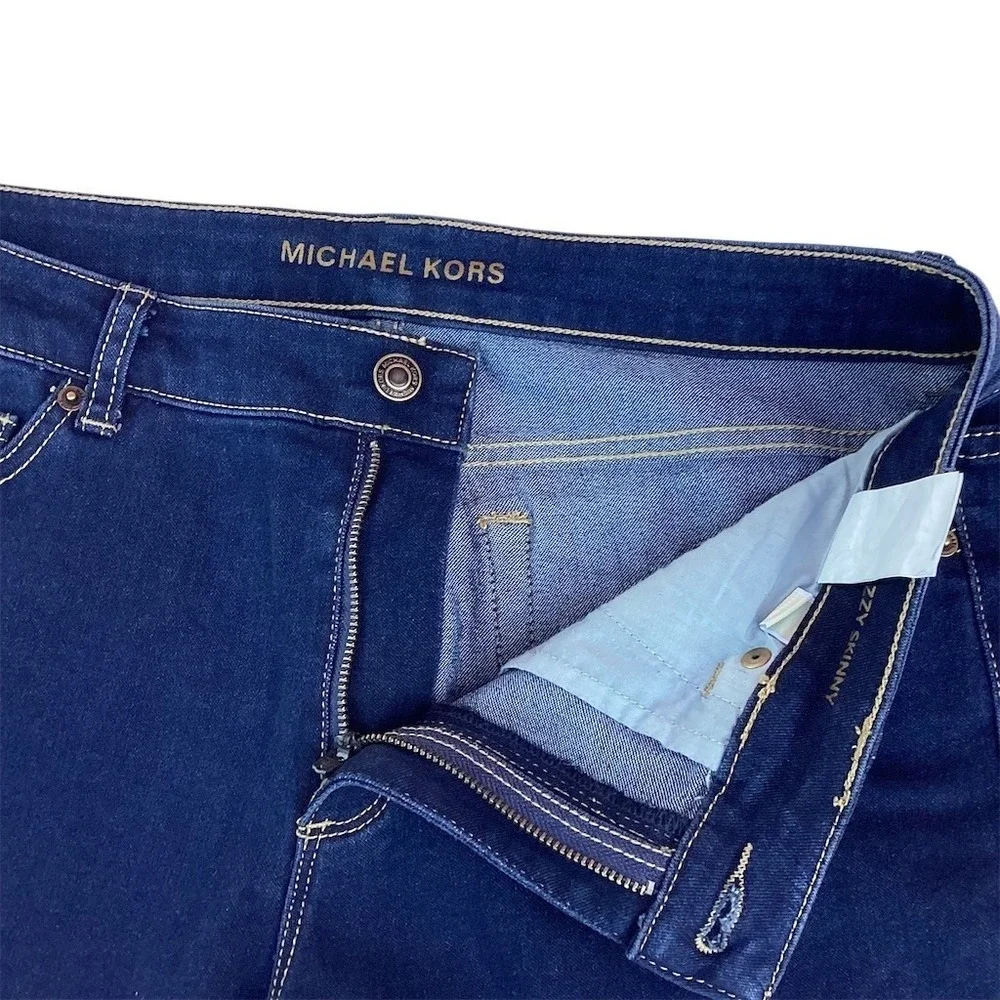 Michael Kors‎ Jeans Womens Size 10 Dark Wash Blue Skinny Stretch 5-Pocket